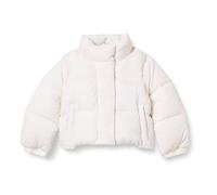 Amazon Essentials Doudoune Courte à Fermeture éclair intégrale pour Petite Fille (Polaire matelassée Mate ou Sherpa), Blanc Coquille d'œuf, Taille 3T