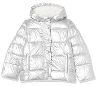 Amazon Essentials Doudoune Épaisse à Capuche, Déperlante Fille, Argent Métallisé, 5 Ans