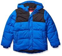 Amazon Essentials Doudoune Épaisse à Capuche Garçon, Bleu Cobalt Noir Color-Block, 5 Ans