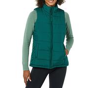 Amazon Essentials Doudoune sans Manches Zippée Épaisseur Moyenne Femme, Vert Foncé, XL