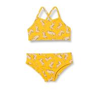 Amazon Essentials Ensemble Bikini Fille, Jaune Doré Beige Léopard, 4 Ans