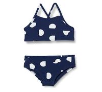 Amazon Essentials Ensemble Bikini pour Fille, Bleu foncé, Ivoire, Pois Abstraits, Taille XS