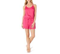 Amazon Essentials Ensemble Caraco et Short de Pyjama en Satin Femme, Rose Incandescent, L