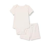 Amazon Essentials Ensemble de body et de short Mixte Bébé, Ivoire, 24 mois