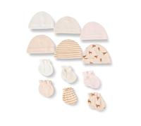 Amazon Essentials Ensemble de Bonnets et Mitaines 12 Pièces Mixte Bébé, Lot de 12, Rose/Multicolore, 0-6 mois