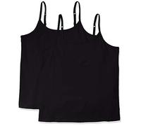Amazon Essentials Ensemble de Débardeurs à Bretelles, Grande Taille Femme, Lot de 2, Noir, XL Grande taille