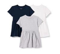 Amazon Essentials Ensemble de Nuit à Coupe Décontractée en Modal et Coton Doux avec T-Shirt à Manches Courtes et Short Fille, Lot de 3
