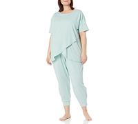 Amazon Essentials Ensemble de Pyjama de maternité en Coton pour Femme, Bleu poussiéreux, Taille M