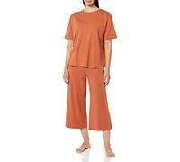 Amazon Essentials Ensemble de Pyjama en Jersey tricoté pour Femme, Terre Cuite, Taille S