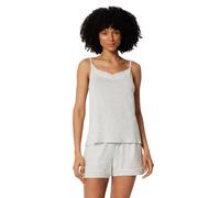 Amazon Essentials Ensemble de Pyjama en Modal mélangé pour Femme, Caraco avec Short, Gris Clair chiné, Taille XL