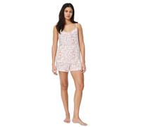 Amazon Essentials Ensemble de Pyjama en Modal mélangé pour Femme, Caraco avec Short, Motif Floral Blanc Coquille d'œuf, Taille S