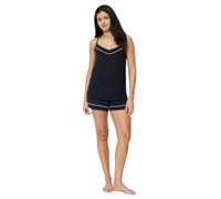 Amazon Essentials Ensemble de Pyjama en Modal mélangé pour Femme, Caraco avec Short, Noir, Taille XL
