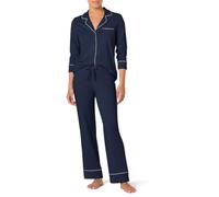 Amazon Essentials Ensemble Pyjama avec Chemise à Manches Longues, en Coton et Textile Modal Femme, Bleu Marine, 3XL Grande taille