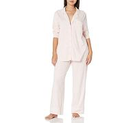 Amazon Essentials Ensemble Pyjama avec Chemise à Manches Longues, en Coton et Textile Modal Femme, Rose Pâle, 5XL Grande taille