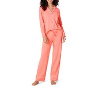 Amazon Essentials Ensemble pyjama en coton modal à manches longues et bas pleine longueur pour femme - Rose corail - Taille 6XL Plus