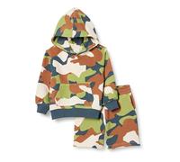 Amazon Essentials Ensemble sweat à capuche et short Garçon, Bleu Marine Foncé Camouflage, 9 ans