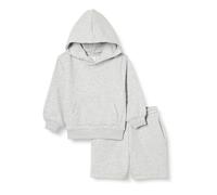 Amazon Essentials Ensemble Sweat à Capuche et Short Pour Garçon, Gris Clair Chiné, 7-8 ans