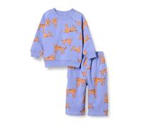 Amazon Essentials Ensemble Sweat-Shirt et Pantalon de Survêtement en Tissu Éponge Mixte Bébé, Lot de 2, Violet Melon Tigre, 0-3 Mois