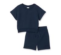 Amazon Essentials Ensemble Sweat-Shirt et Short à Coupe décontractée Garçon, Lot de 2, Bleu Marine, 10 Ans