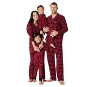 Amazon Essentials Ensembles de Pyjama de Noël Coupe Décontractée en Flanelle Douce Assortis pour Toute la Famille Femme, Carreau Buffalo Classique, M