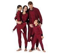 Amazon Essentials Ensembles de Pyjama de Noël Coupe Décontractée en Flanelle Douce Assortis pour Toute la Famille Mixte bébé, Lot de 3, Carreau Buffalo Classique, Prématuré