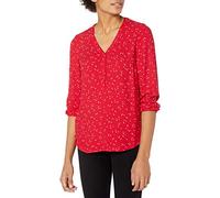 Amazon Essentials Femme Chemisier Boutonné à Manches 3/4 et Col en V, Coupe Ample