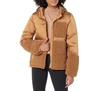 Amazon Essentials Femme Doudoune à Capuche en Polaire Sherpa Entièrement Zippée
