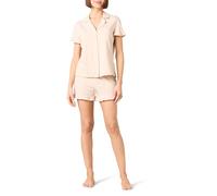 Amazon Essentials Femme Ensemble de Pyjama Court en Coton et Modal, Col Tailleur avec Passepoil, Confortable pour la Maison (Disponible en Grande Taille)