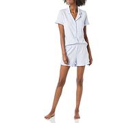 Amazon Essentials Femme Ensemble de Pyjama Court en Coton et Modal, Col Tailleur avec Passepoil, Confortable pour la Maison (Disponible en Grande Taille)