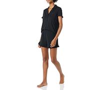 Amazon Essentials Femme Ensemble de Pyjama Court en Coton et Modal, Col Tailleur avec Passepoil, Confortable pour la Maison (Disponible en Grande Taille)