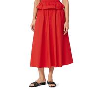 Amazon Essentials Femme Jupe mi-Haute en Popeline de Coton Extensible avec Taille élastique