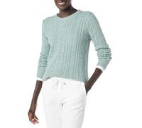 Amazon Essentials Femme Pull Doux à Col Rond et Manches Longues Type Pêcheur, Maille Torsadée (Disponible en Grandes Tailles)