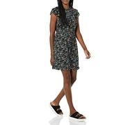Amazon Essentials Femme Robe Droite Légère en Georgette À Col Fendu Et Manches Flottantes Coupe Décontractée