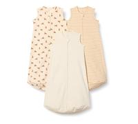 Amazon Essentials Gigoteuse en Coton, Turbulette Indice TOG 0,5 Mixte Bébé, Lot de 3, Avoine Chiné/Rayures/Tigre, 0-6 mois