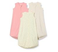 Amazon Essentials Gigoteuse en Coton, Turbulette Indice TOG 0,5 Mixte Bébé, Lot de 3, Points/Rayures/Rosé Grisé, 0-6 mois