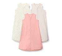 Amazon Essentials Gigoteuse en Coton, Turbulette Indice TOG 0,5 Mixte Bébé, Lot de 3, Pois/Rayures/Rosé Grisé, 18-24 Mois