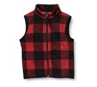 Amazon Essentials Gilet en Molleton Polaire Garçon, Rouge Gros Carreaux Western, 9 Ans