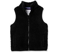 Amazon Essentials Gilet Polaire Sherpa avec Poches pour Petite Fille, Noir, 3T
