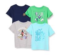 Amazon Essentials Harry Potter T- Shirts à Manches Courtes Garçon, Lot de 4, Harry Potter Poudlard, 8 ans
