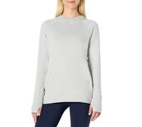Amazon Essentials Haut à Capuche Manches Longues Technique Doux pour l’Entraînement Femme, Gris Colombe Teinture Spatiale, XXL