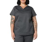 Amazon Essentials Haut à Manches Courtes et col en V, Coupe Classique (Grandes Tailles Disponibles) Femme, Charbon, M