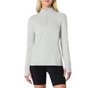Amazon Essentials Haut d’Entraînement Doux et Léger à Manches Longues, Fermeture Éclair sur la Partie Haute Femme, Gris Colombe Teinture Spatiale, S