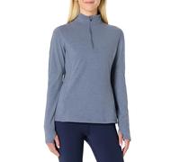 Amazon Essentials Haut d’Entraînement Doux et Léger à Manches Longues, Fermeture Éclair sur la Partie Haute Femme, Gris Ardoise Teinture Spatiale, L