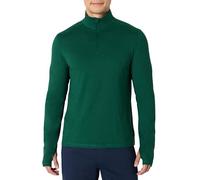 Amazon Essentials Haut d’Entraînement et de Course à Pied à Manches Longues, Fermeture Zippée sur Le Haut, Tissu Technique Doux et Léger, Coupe Athlétique Homme, Vert Teinture Spatiale, L