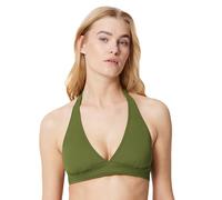 Amazon Essentials Haut de Maillot de Bain Bikini Tour Du Cou Soutien Léger Femme, Vert Olive, 38
