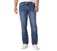 Amazon Essentials Jean Coupe Droite à Faible Élasticité Homme, délavé Moyen, 86,4 x 81,3 cm (l x L)