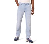 Amazon Essentials Jean de travail coupe décontractée pour homme, bleu clair délavé, 86,4 x 81,3 cm (l x L)