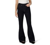 Amazon Essentials Jean Flatteur Très Extensible à Taille Haute, Coupe Évasée Femme