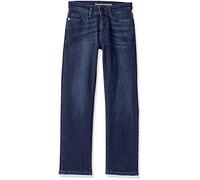 Amazon Essentials Jean régulier coupe droite pour garçon, délavé foncé, 16 Plus
