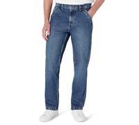 Amazon Essentials Jean Rigide Style Charpentier Workwear, Coupe Décontractée Homme, Gris Pierre Délavé Moyen, 29W / 34L